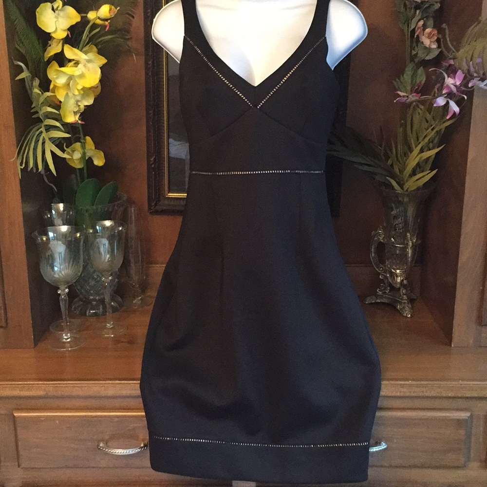 Karl Lagerfeld Sleeveless stretch LBD empire XS